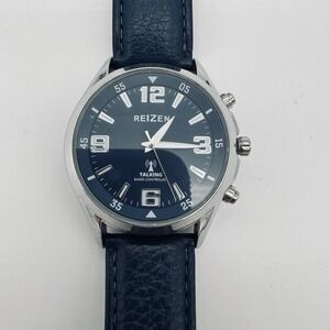 Reizen Talking Watch Blue Face Blue Bands Silver Case‎ - Working